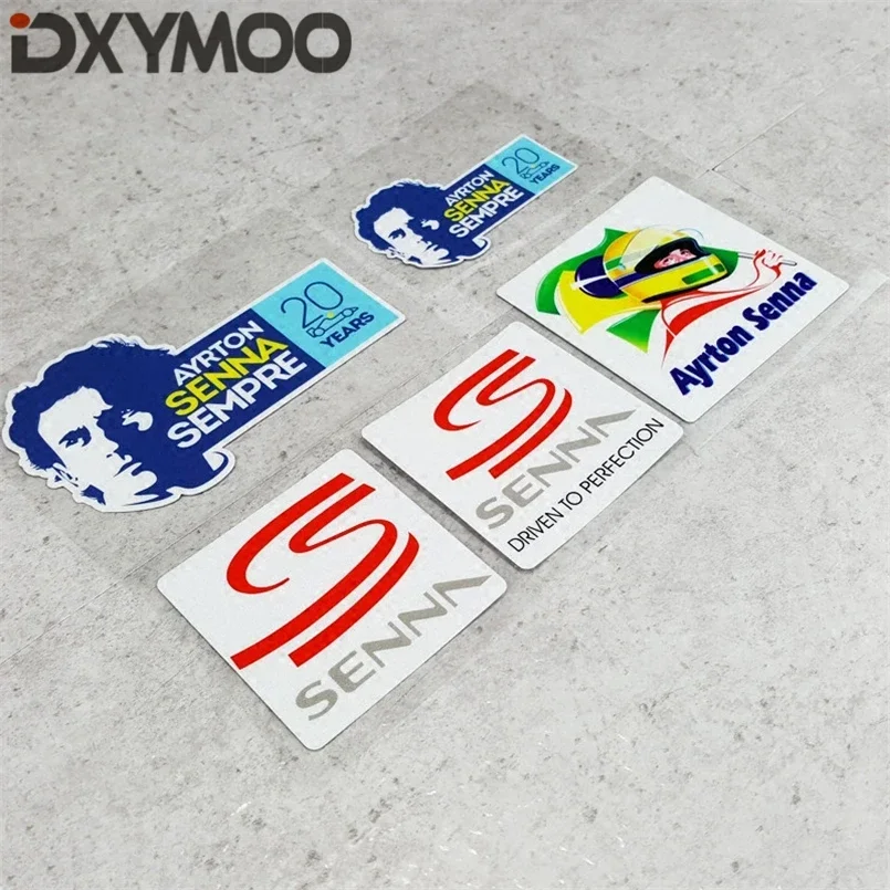 Виниловая-наклейка-для-стайлинга-автомобиля-гоночная-наклейка-для-мотоцикла-наклейка-на-бампер-для-forever-senna-ayrton-20-years