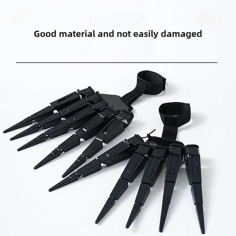 قفازات الهالوين أصابع نشطة مخلب العنكبوت السرعوف مخلب الدعائم الطرف امرأة رجل كوميك كون الأسود لعب الأدوار الرعب كول بوي فتاة