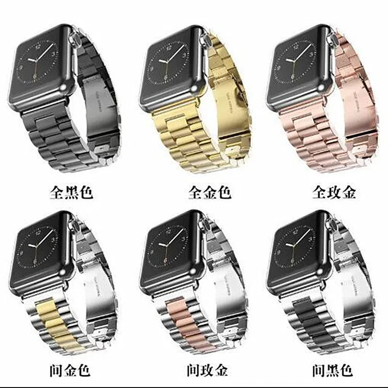 

Спортивный звеньевой браслет для Apple Watch Band 38/42 мм 40 мм 44 мм, ремешок из нержавеющей стали для iWatch 5 4 3 2 1, 41 мм 45 мм SE7 6