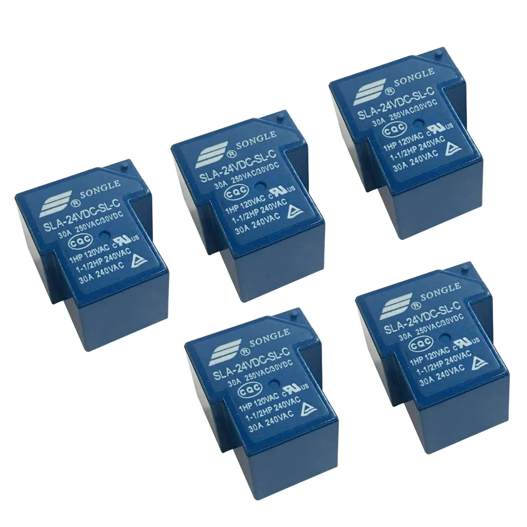 24V SPDT 6 Pin Compact PCB Relay Sealed 30A Mini Power Relay Module for Machine Tools