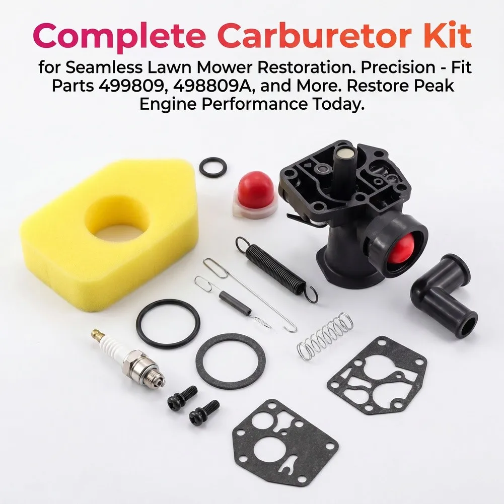Carburetor for 96900 98900 Engine Models Fits 3 For HP 3.5 For HP 3.75 For HP 4.5 For HP For Mowers Direct Replacement