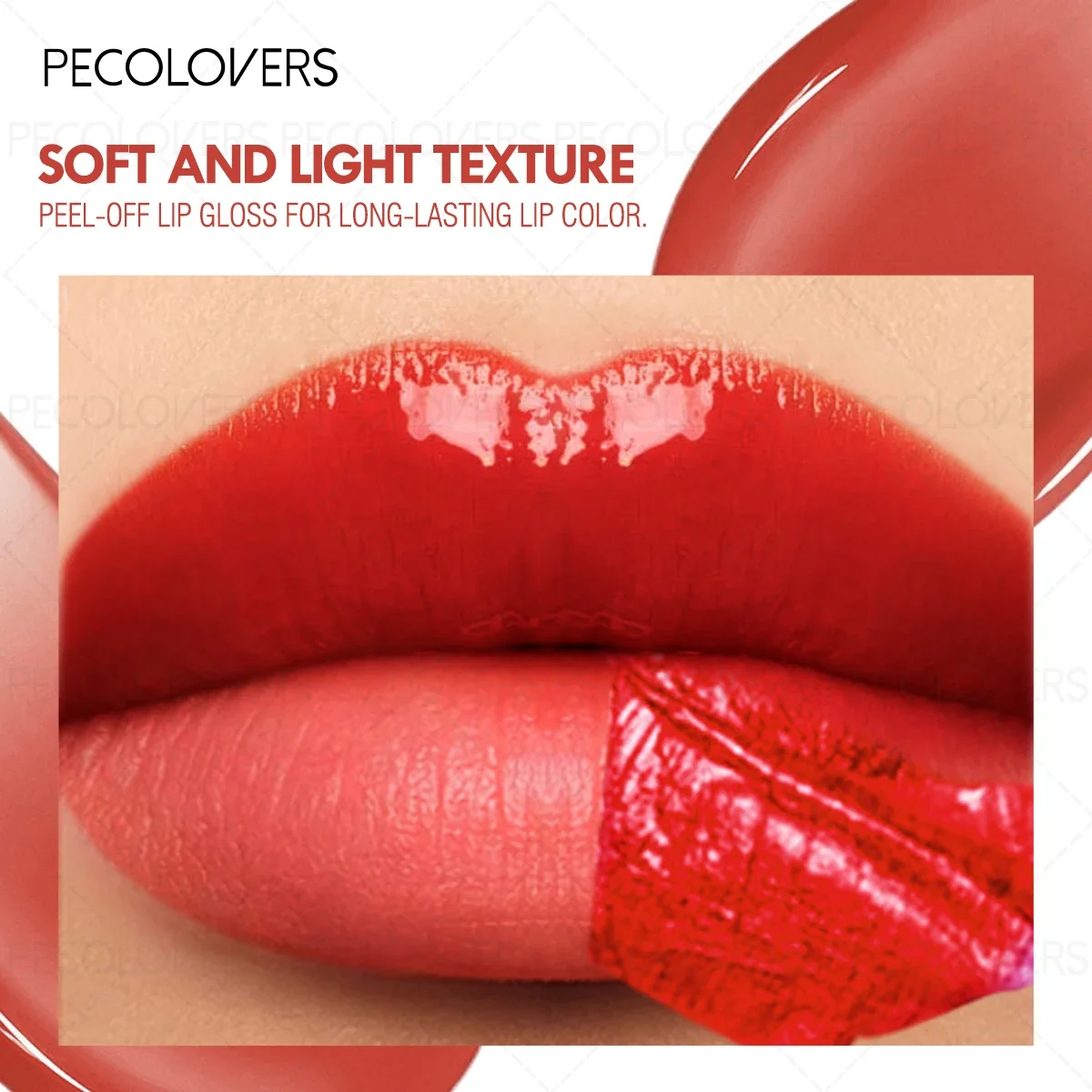 1PC Moisturizing Matte Ripped Lip Gloss, Pink/brown Tones, Easy Makeup Removal, Non-stick Cup, Lipstick, Christmas Gift