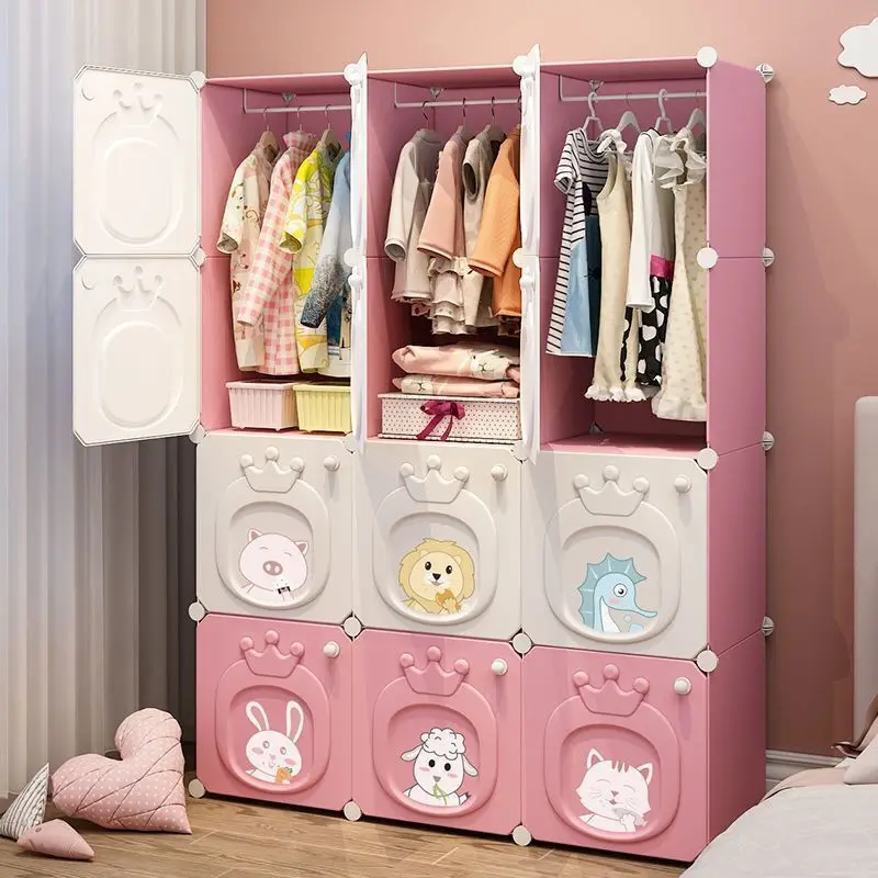 

Simplicity Multilayer Children Folding Storage Cabinet Locker Bedroom Household Furniture For Collapsible Dustproof Wardrobe