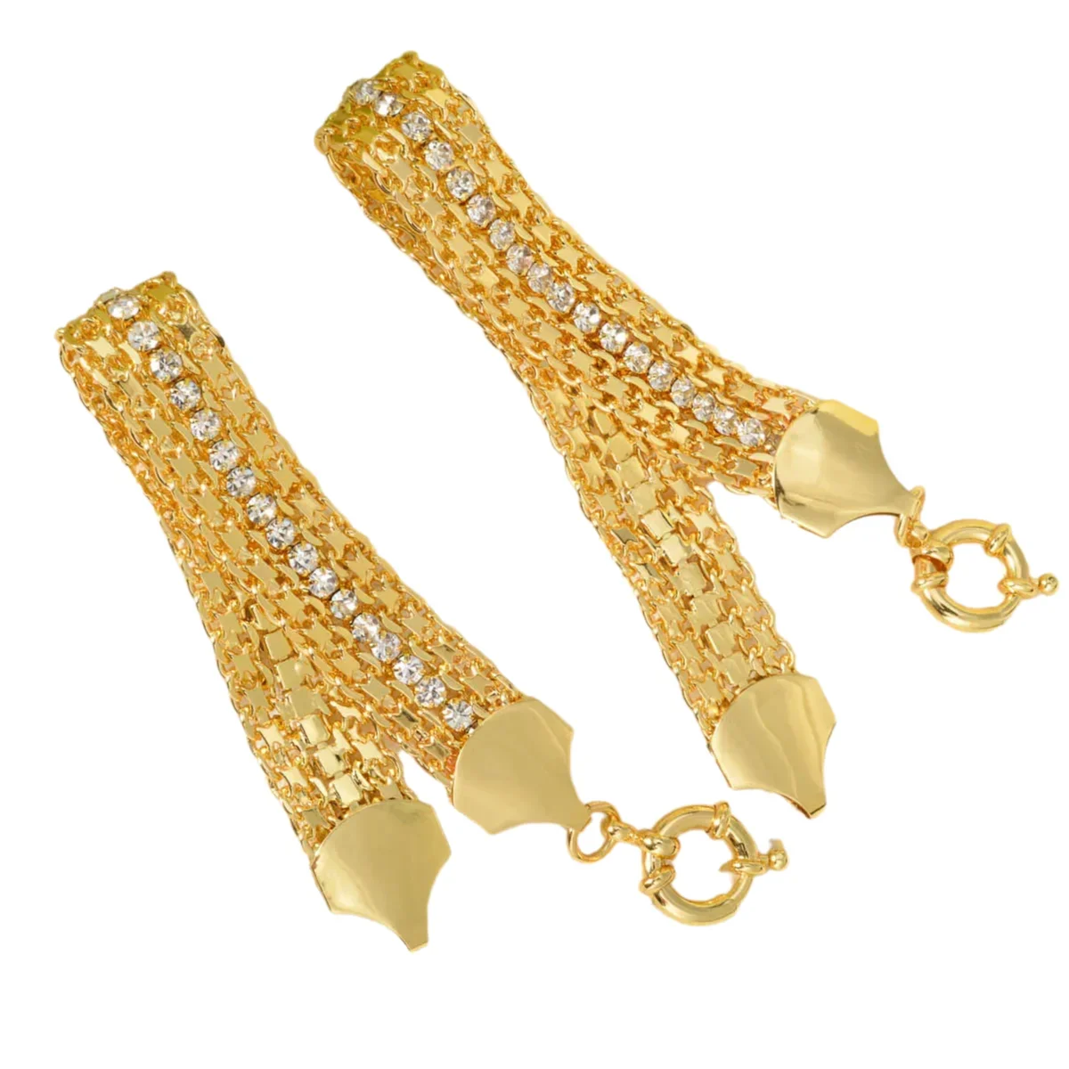 13mm Watchband Zirconia Bracelet Elegant Woven Chain Hand Jewelry 18k Gold-plated Sailor Style Bracelet Birthday Party Gifts