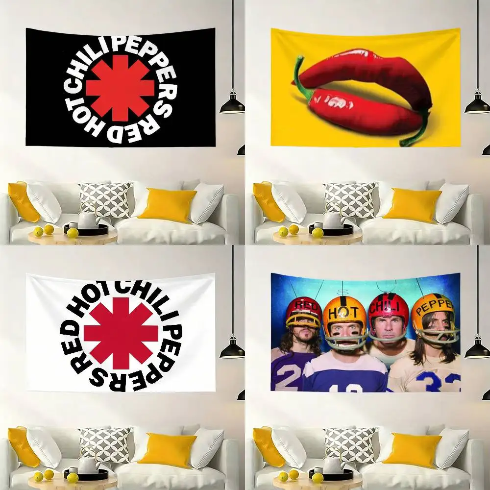 R-Red Hot Chili Peppers Band Flag Outdoor Decorations for Bedrooms Home Decor Items Decoration Banners