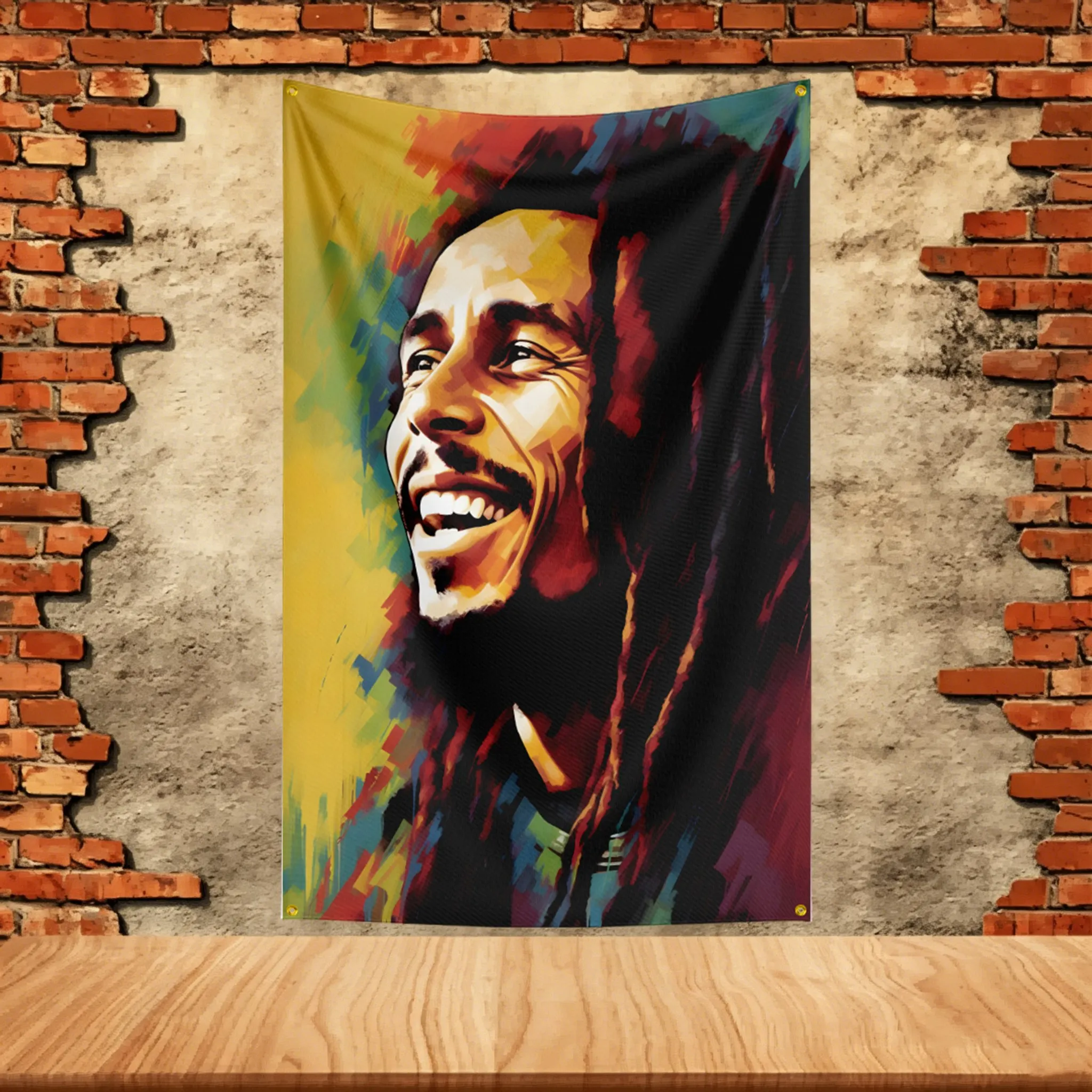 Music Band Flag 3x5ft for Bob Marley Fans Banner Custom any Image Garage Bedroom Living Room Dorm Wall Hanging Decor Tapestry