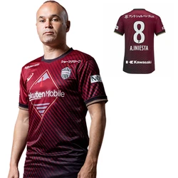 Hiszpania Andres Iniesta J1 League Series Męska koszulka z krótkim rękawem i okrągłym dekoltem Modna koszulka Plus Size Odzież wysokiej jakości