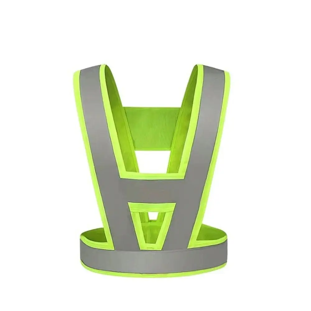 

V Shaped Reflective Vest Night Warning Waterproof Night Running Light Up Vest Adjustable Lightweight Reflective Safety Jacket