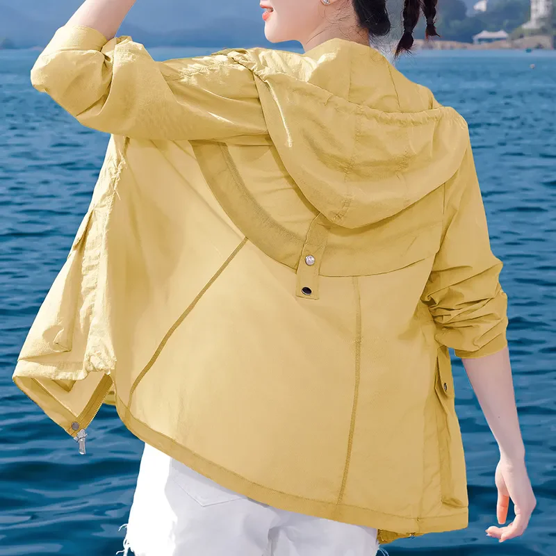 2025 New Women's Jackets Coats Windbreaker Sun Protection Zipper Thin Jacket Summer Women Sun-Protective Clothing