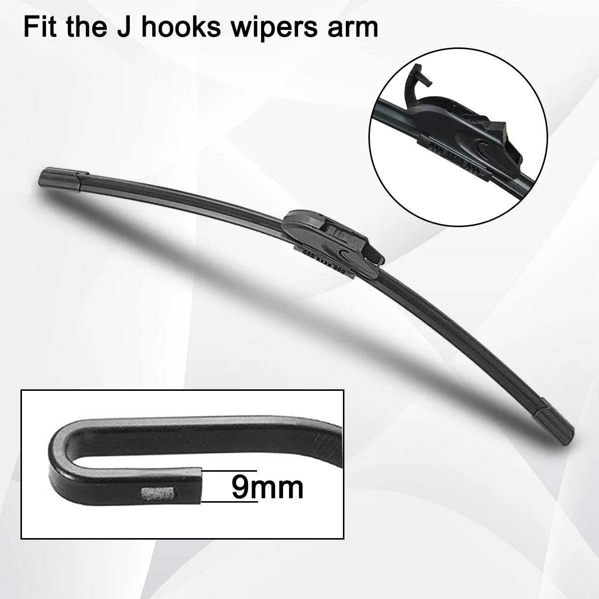 Car J/U Hook Car Wiper Blades Windscreen Wiper Automobile Windshield Wiper Soft Rubber 13\