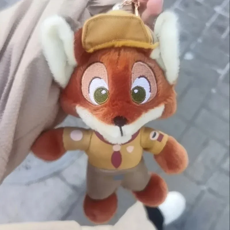 Disney Zootopia Nick Fox Plush Keychain Bags Cartoon Animals Stuffed Doll Pendant Ornaments Cute Birthday Xmas Gift Toys