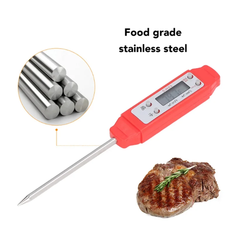 A03F-Instant Read Meat Thermometer Thermometer Formilk Oil Liquid Sensor Tool Foroil Deep Fry BBQ Grill Thermometer