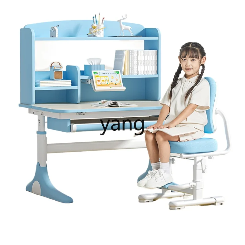 CX Elementary School Student Desk Children's Tables and Chairs Suit Household Writing Desk Solid Wood