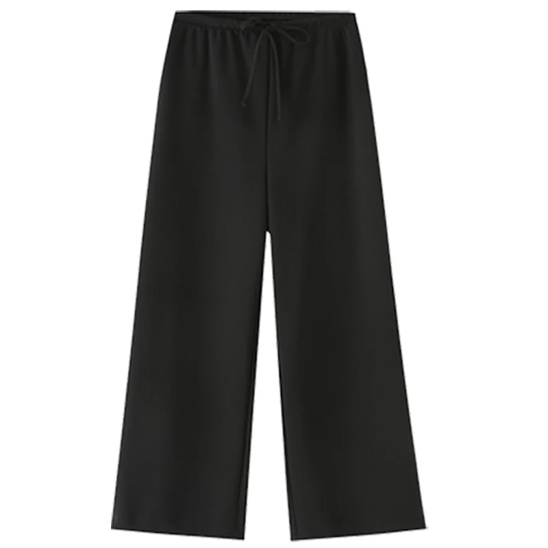 HXAO Conjuntos de pantalones con volantes Conjunto de dos piezas para mujer Conjunto de top de tubo sin tirantes y espalda descubierta Traje elegante con cordones Pantalones de pierna ancha Conjuntos de trajes