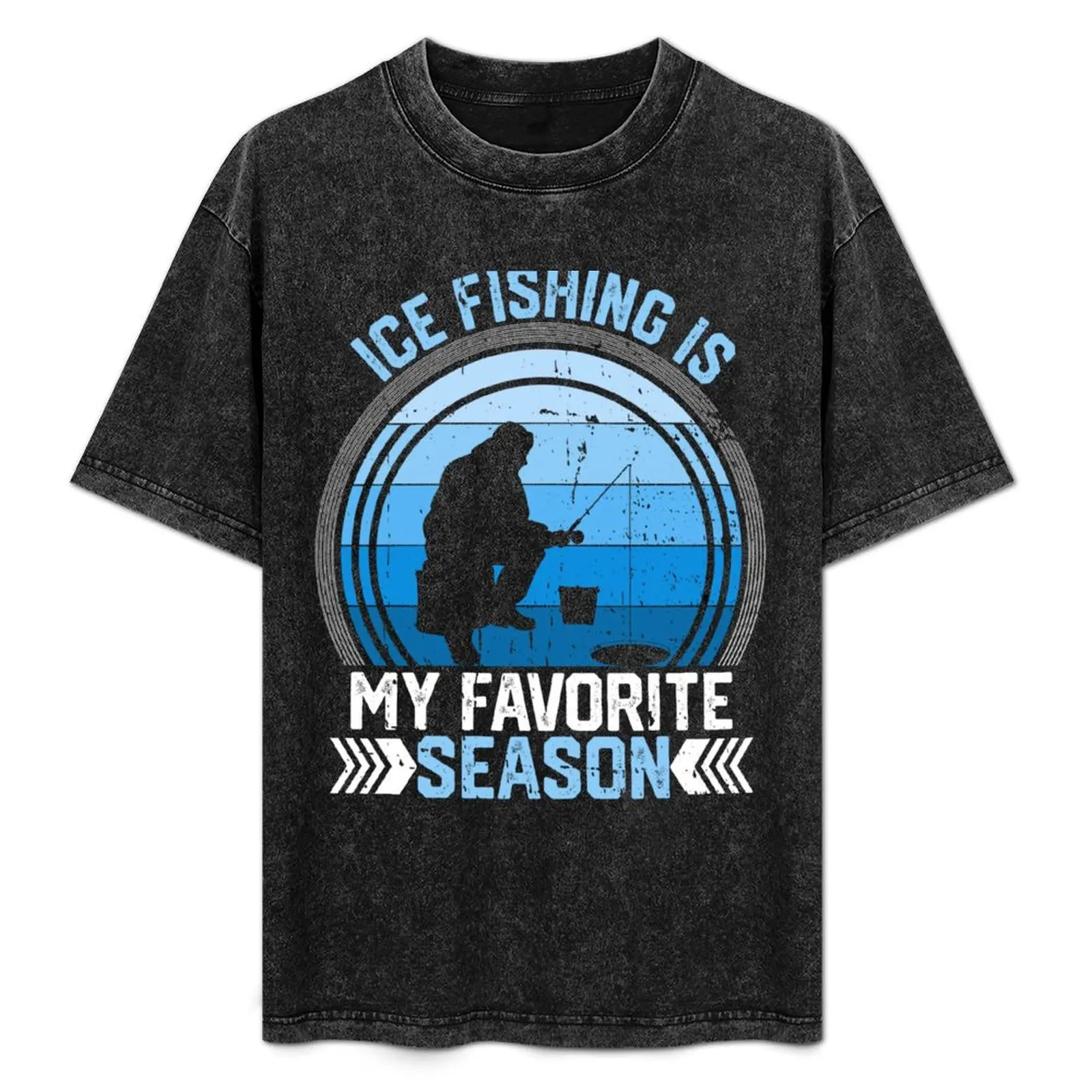 アイスフィッシングは私のお気に入りの季節です-面白い冬の漁師-tシャツ-アクティブウェア-スポーツ-tシャツ-男性用