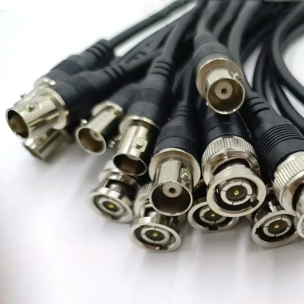BNC connector with monitoring video cable Q9 connector copper core extension jumper simulator plug connection tail wire head