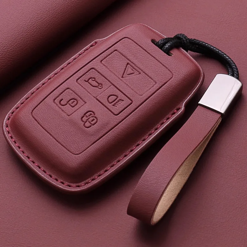 Leather specific key case bag For Land Rover Range Rover Discovery Evoque Defender Velar car protective case key chain