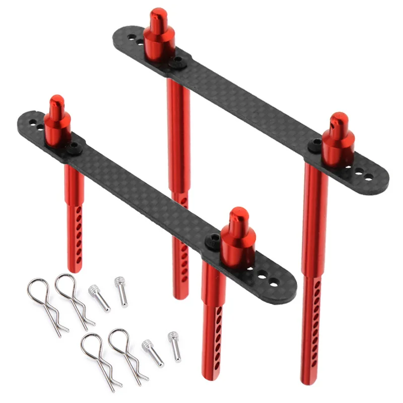 

RC Car Metal Carbon Fiber Front Rear Car Shell Column Body Post for 1/10 RC Crawler Car Axial Scx10 II 90046 90047