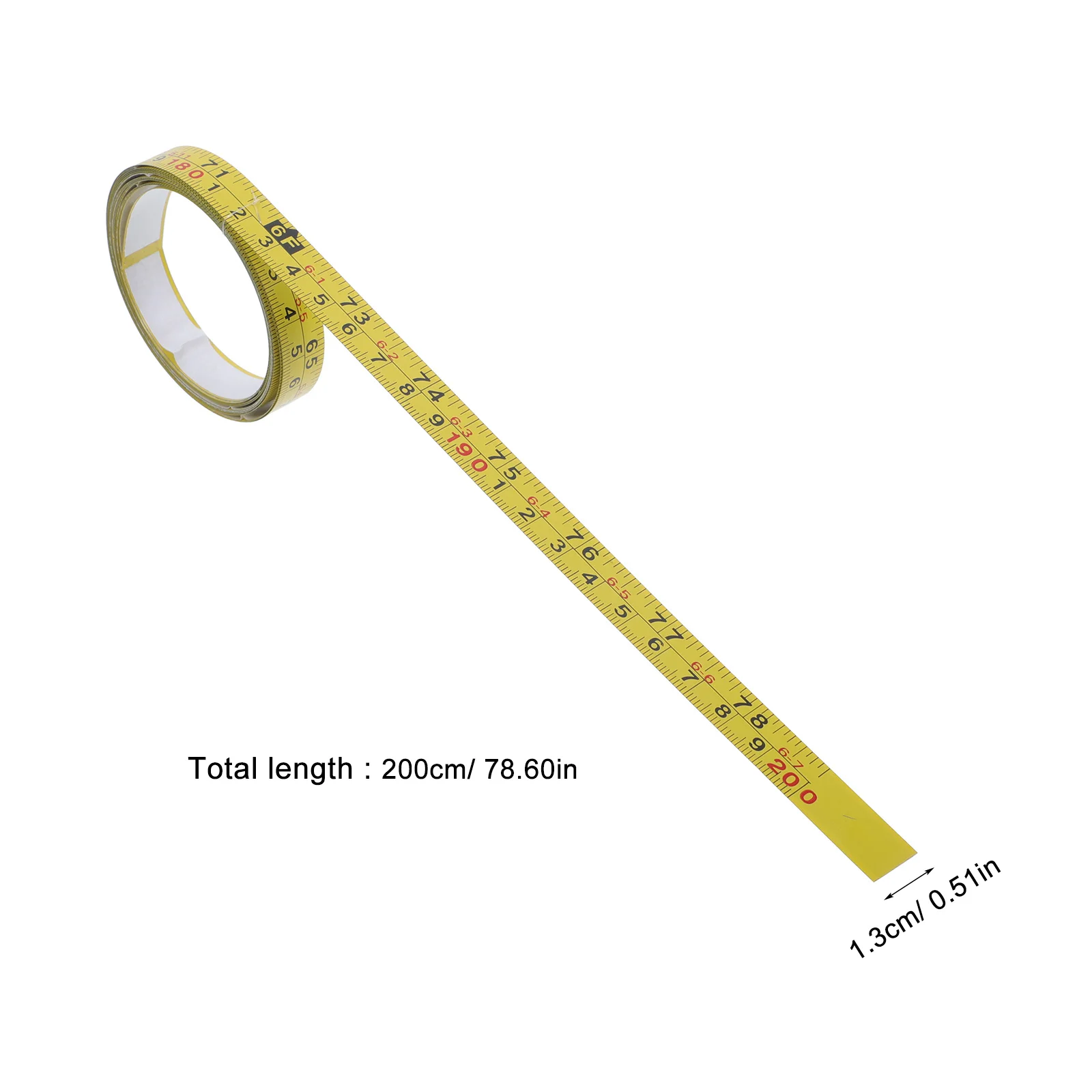 Self-Adhesive Measuring Tape Yellow 30Cm Metric Ruler For Woodworking Drafting Table Stick On Tool Instrument