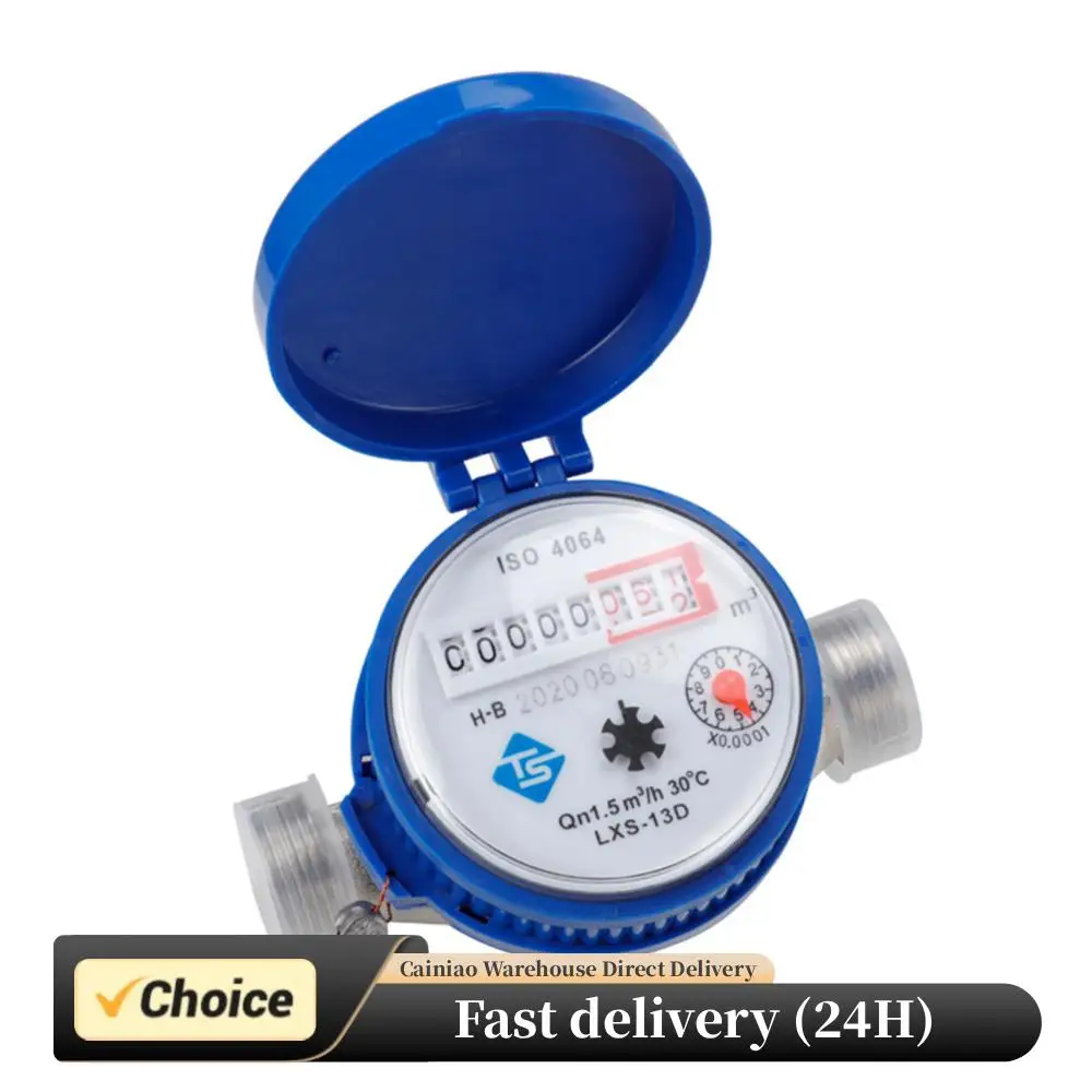 

Smart Water Meter Digital Display Pointer Flow Measuring Instruments Home Measuring Tools with Copper Fittings