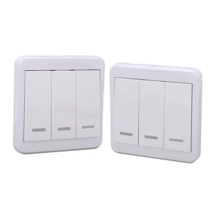 Wireless Light Switch Radio Frequency Controlling Stable Signal Reliable Durable Wall Button For Home 90-260V