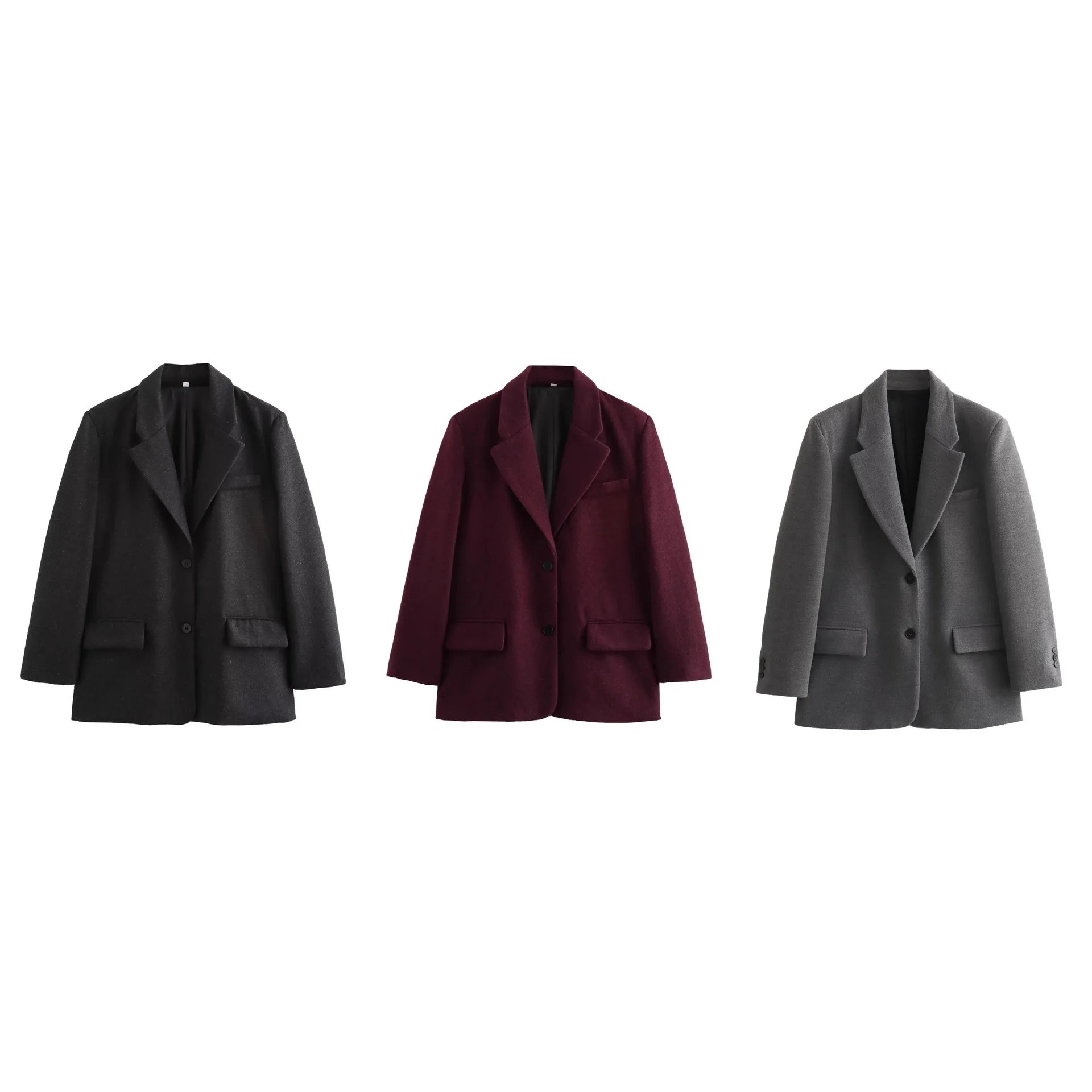

KIDCRKJ 2026 Spring Women Blazer Coat Shoulder Pads Lapel Collar Button Suit Jacket For Female Commuting Office Lady's Outwear