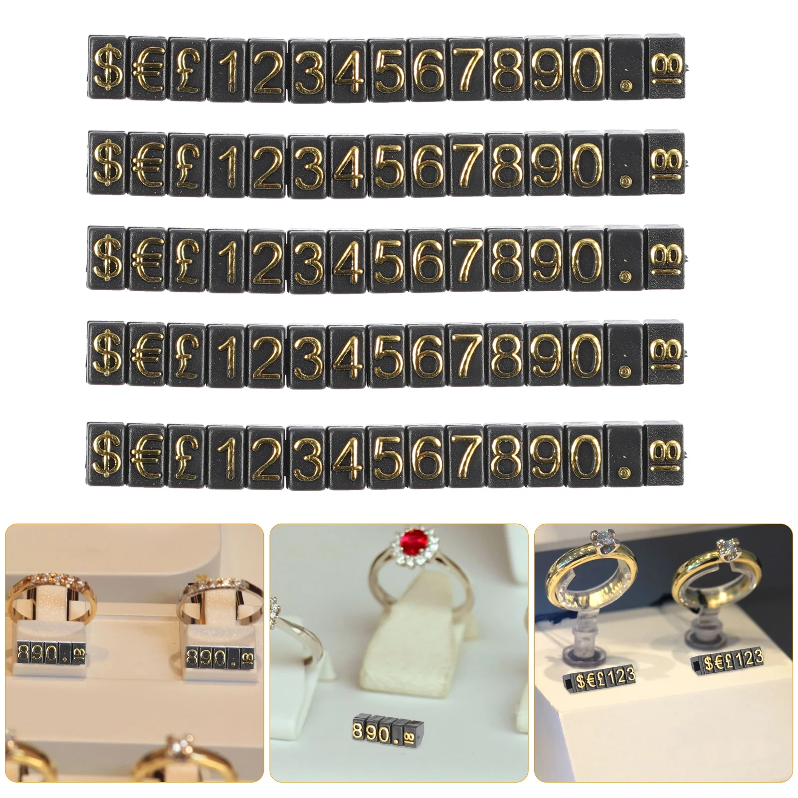 

10Pcs Easy Assemble Price Tags For Shops Smooth Edges Safe Hands Durable Plastic Price Display Jewelry Accessories