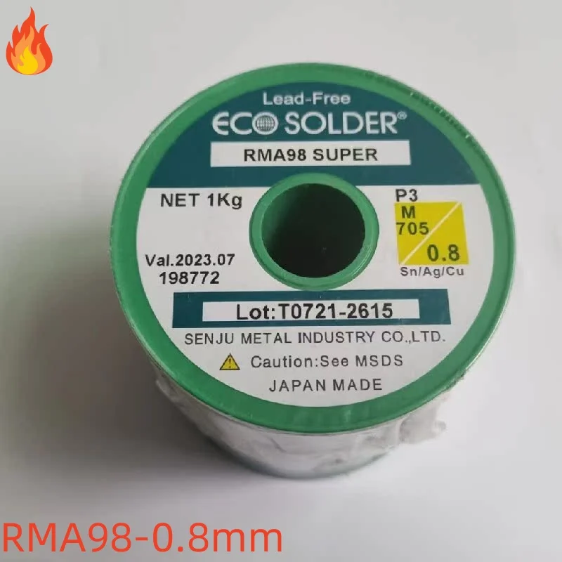 JapanSENJU  lead-free silver containing M705 solder wire 0.8MM environmentally friendly flux 3.0% solder wire