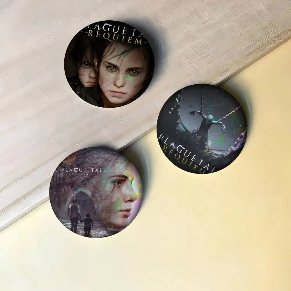 Game A P-Plague Tale Requiem    Anime Brooches Cute Cartoon Badge Jacket Jeans Lapel Pin Gift Accessorie
