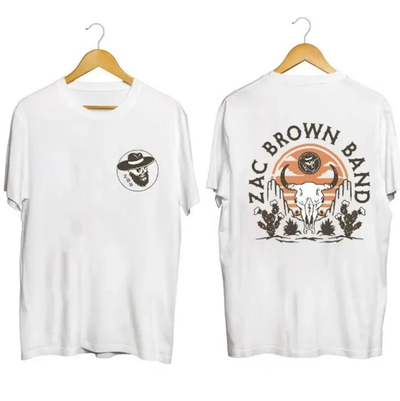 2 Sided Zac Brown Band 2024 Tour Unisex Shirts Zac Brown Band 2024 Concert Shir