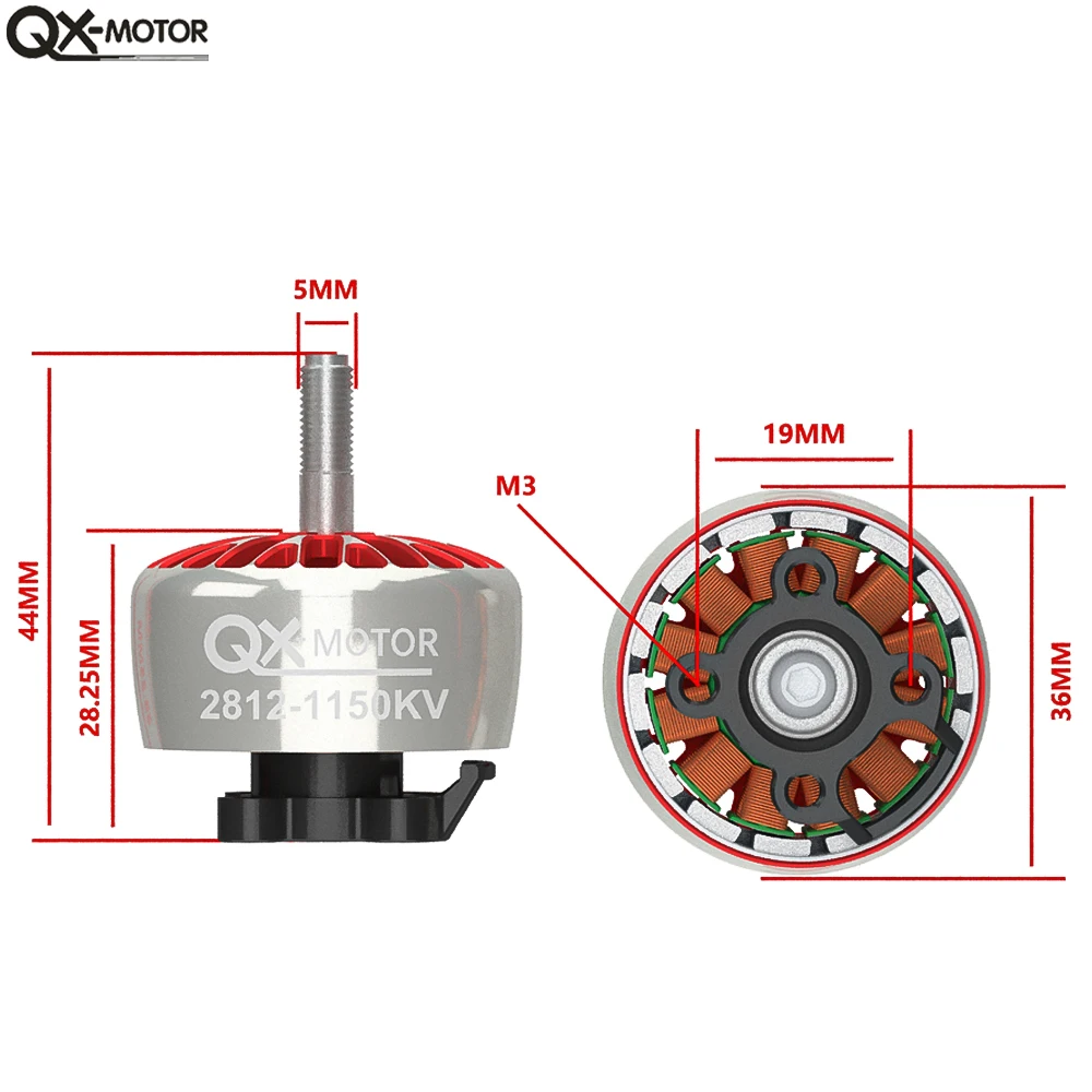 QX-MOTOR Motore Brushless QX2812 900KV 1150KV 3-6S Per RC Elicottero Quadcopter Multiasse 8-9 Pollici FPV Rack Modello Drone Giocattolo Parte