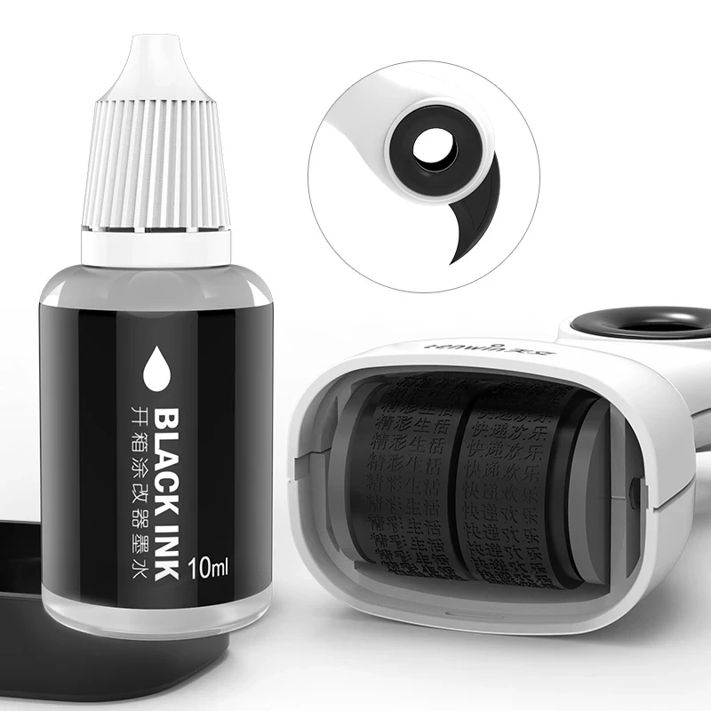 Tenwin Thermal Paper Correction Fluid with Unboxing Knife Durable Thermal Paper Data Identity Protection Fluid Eraser Box Opener