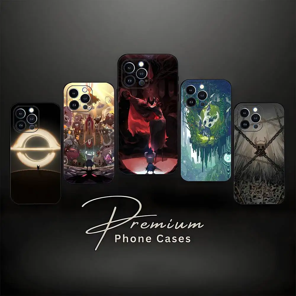 

H-Hollow Game K-Knight Phone Case For iPhone 17,16,15,14,13,12,11 ,Pro Max,XS,X,XR,SE,Mini,8,7,Soft Silicone Black Cover