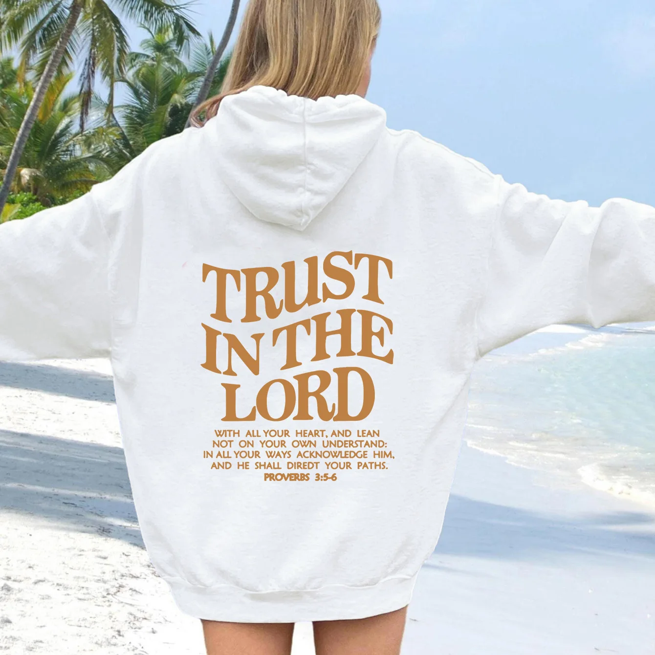 Autumn Spring Trend Letter Print Christian Hoodie for Women Casual Comfortable Warm Tops Oversize Sweatshirt Female Clothes