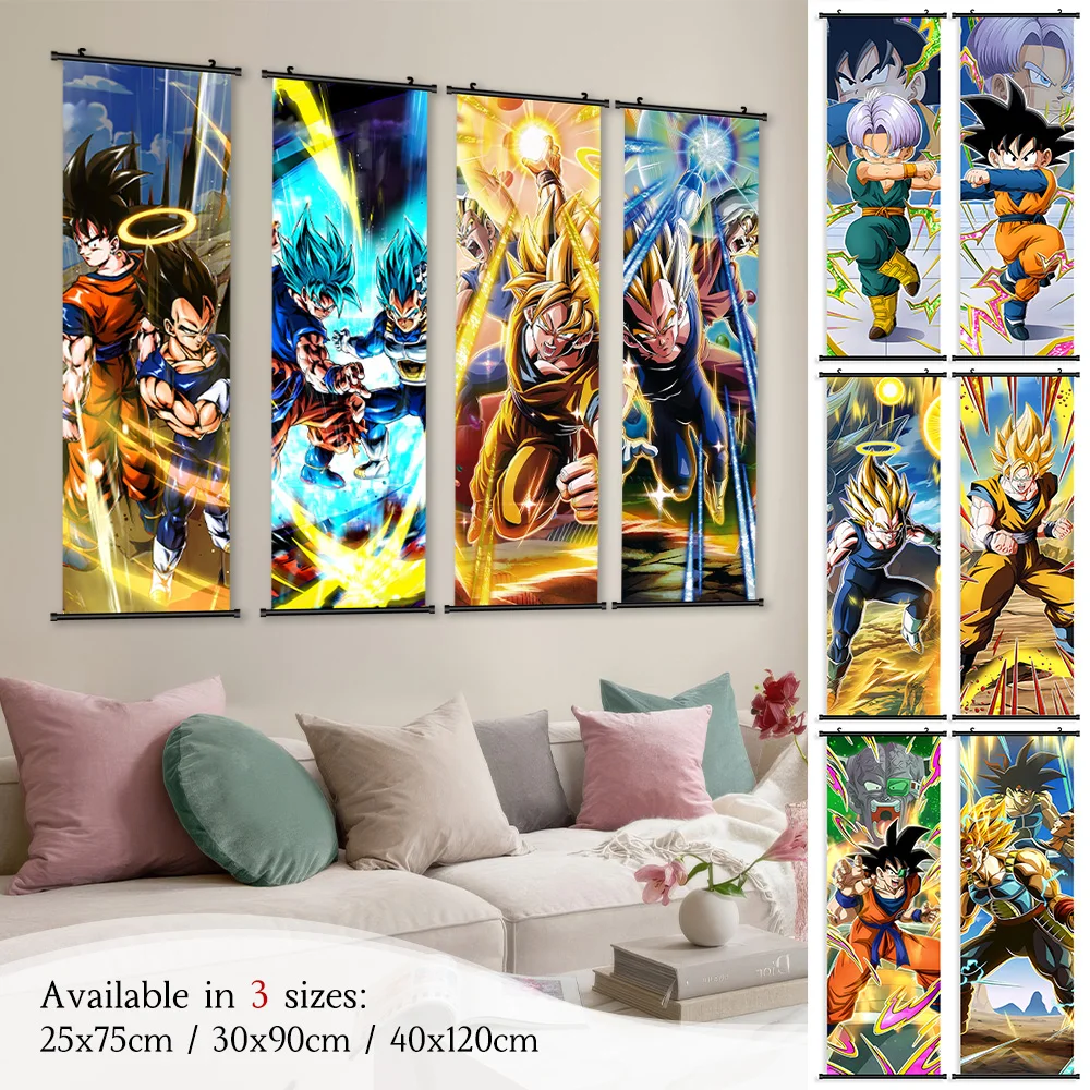 

Аниме Dragon Ball Son Goku настенное искусство холст свитки фотографии классический горячий кровавый постер висит картина печать комната домашний декор
