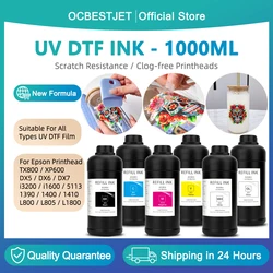 1000ML UV DTF Ink For TX800 XP600 DX5 DX6 DX7 i3200 i1600 5113 4720 1390 1400 1410 L800 L805 L1800 UV DTF Film Transfer Printer