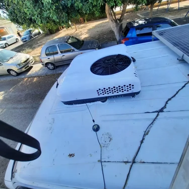 Design de telhado do novo ar condicionado elétrico RV de estacionamento 12V 24v para trailer RV de caminhão