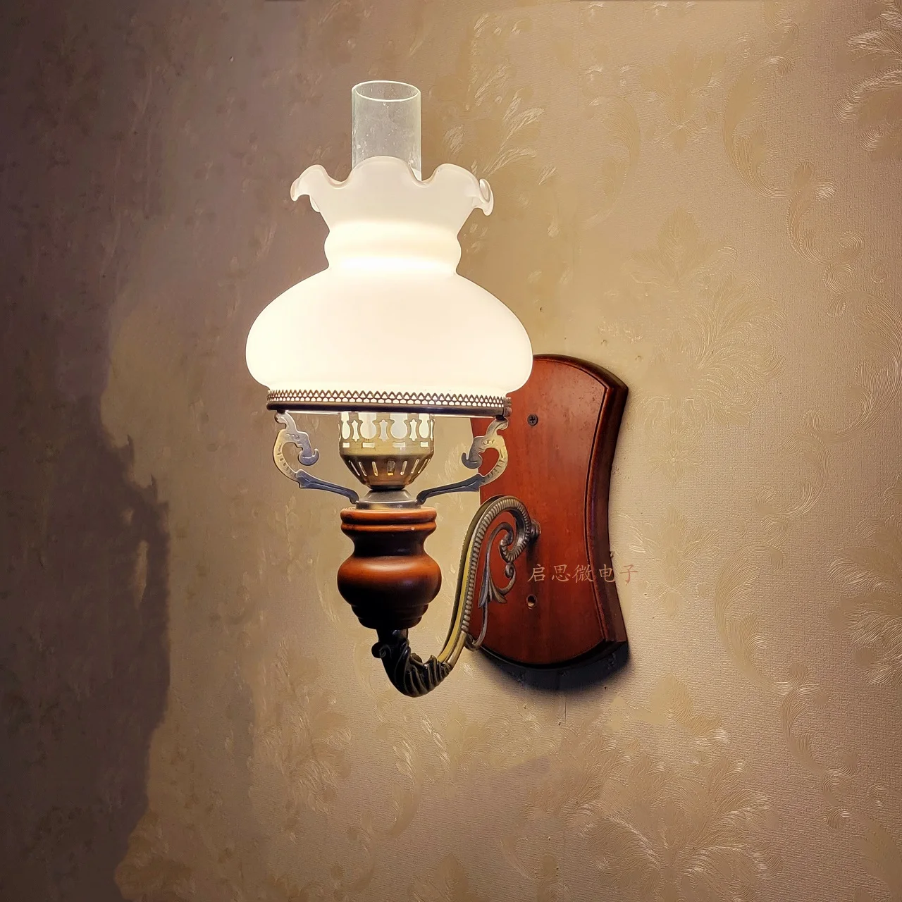 Imagem -02 - Nordic Wood Wall Lamp Sconce para Home Decor Luminária Led Retro Cabeceira Vintage Iluminação Interior Quarto Sala de Estar E14