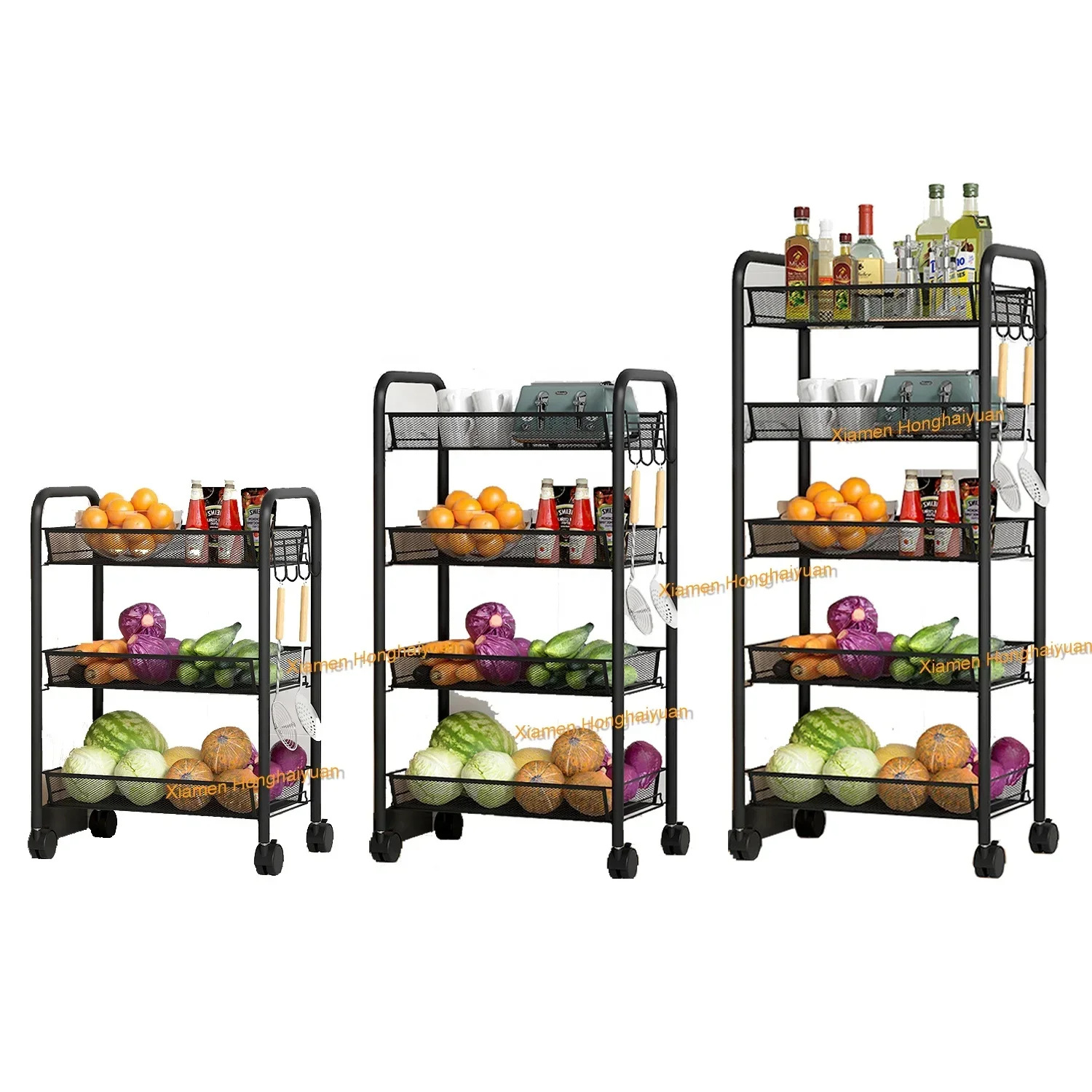 

Оптовая продажа: Кухонная тележка-органайзер на 3/4/5 ярусов, 2026 год. Прочая кухонная мебель.
