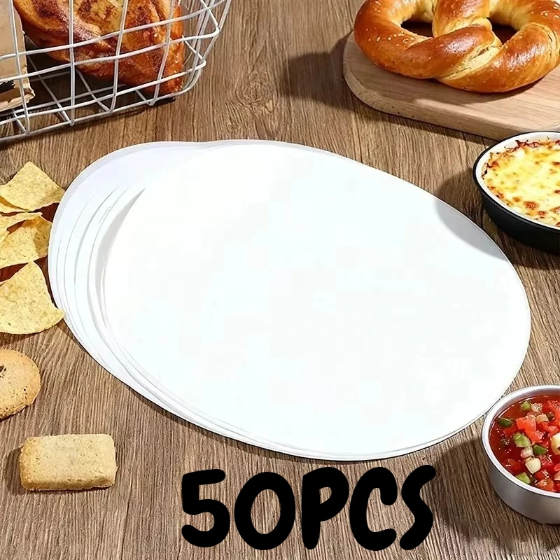 50Pcs Greaseproof Paper Anti Oil and Anti Stick Essential Household and Commercial Oil Absorbing Paper for Baking and Barbecue