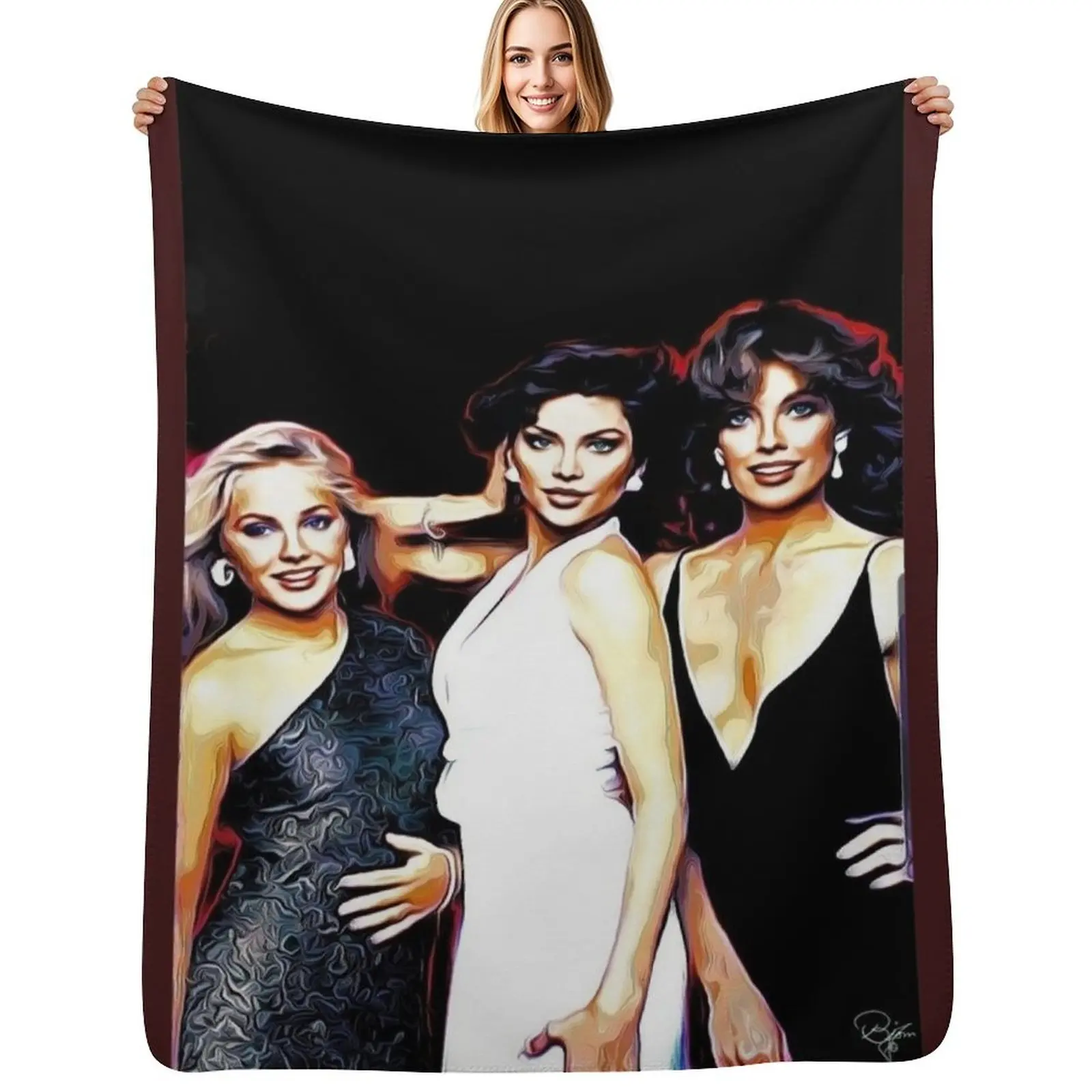

EWING LADIES- Dallas Throw Blanket Blankets For Bed Picnic Plush wednesday Blankets
