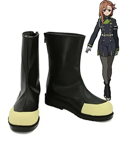 Seraph of the End Anime Sayuri Hanayori Cosplay Shoes Boots Custom Made