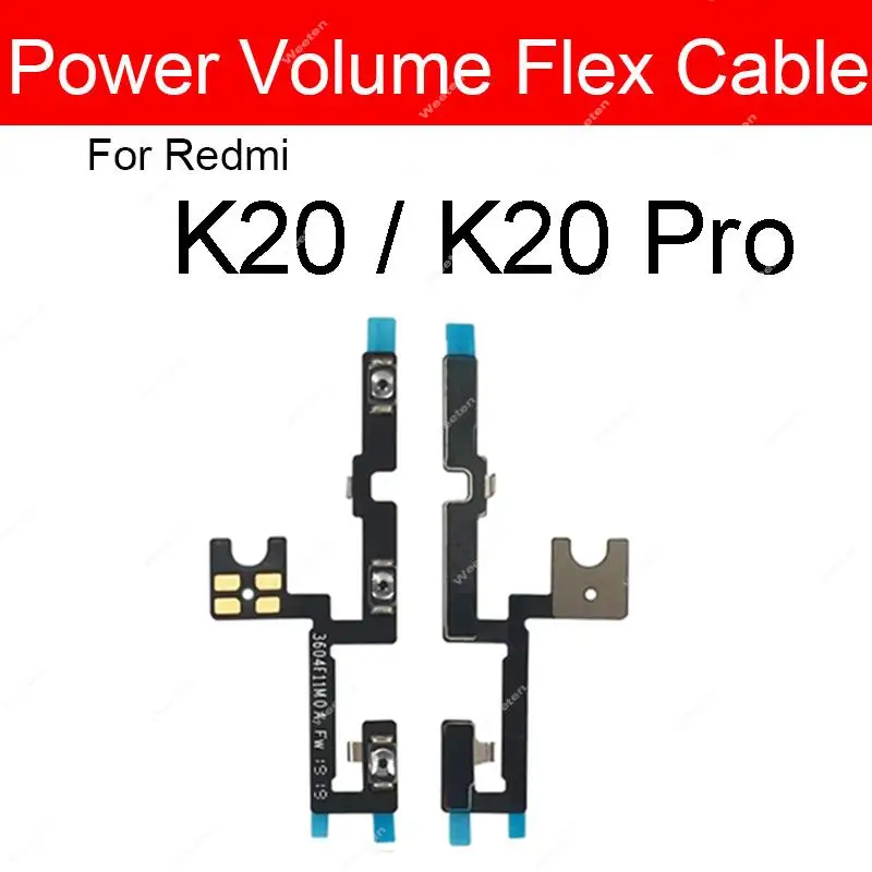 Power Volume Side Button Flex Cable For Xiaomi Redmi K20 K30 K40 K50 Pro K30 K50 K50i Ultra K30i K30S K40S K40 Gaming 4G 5G