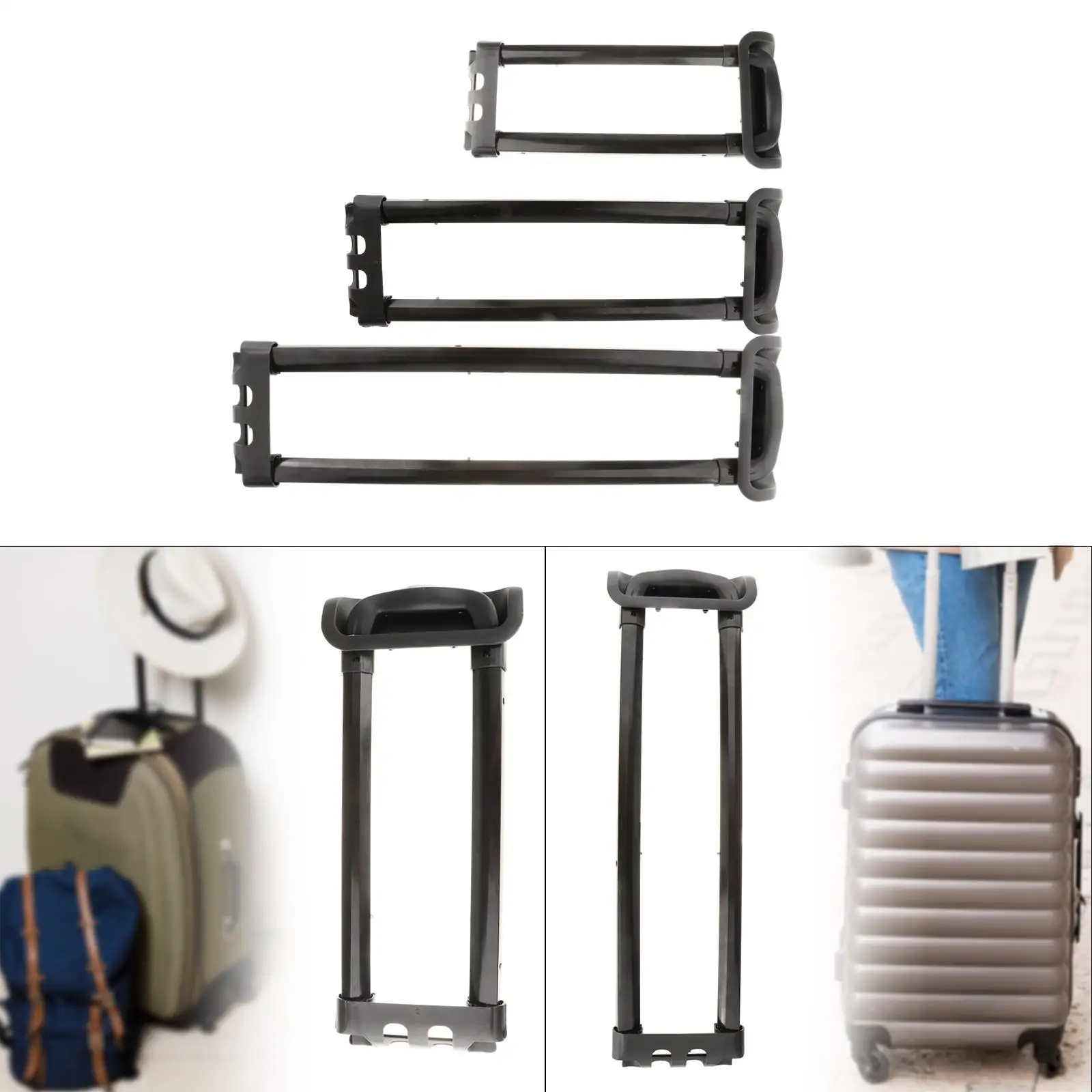 حقيبة مقبض تلسكوبي سحب قضيب السحب جزء سهل التركيب استبدال أمتعة السفر سحب قضيب لحقيبة السفر #3