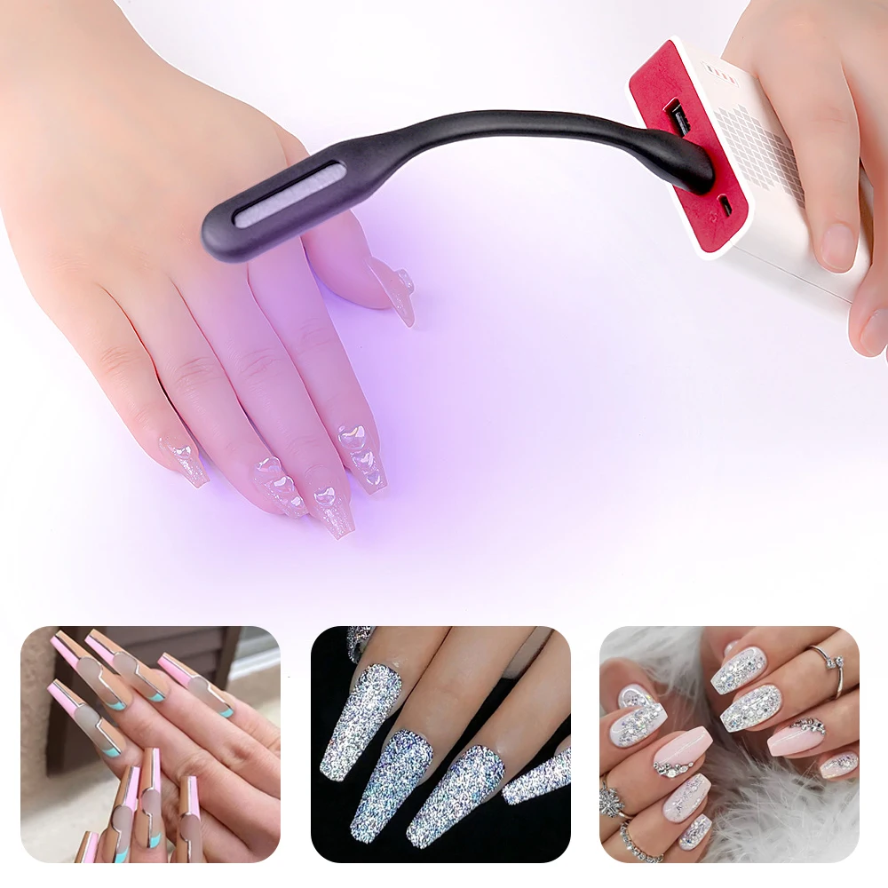 Halaiman mini portátil lâmpada led para unhas led lâmpada uv lâmpada de secagem de unhas luz uv para gel unhas polonês ferramentas tudo para manicure