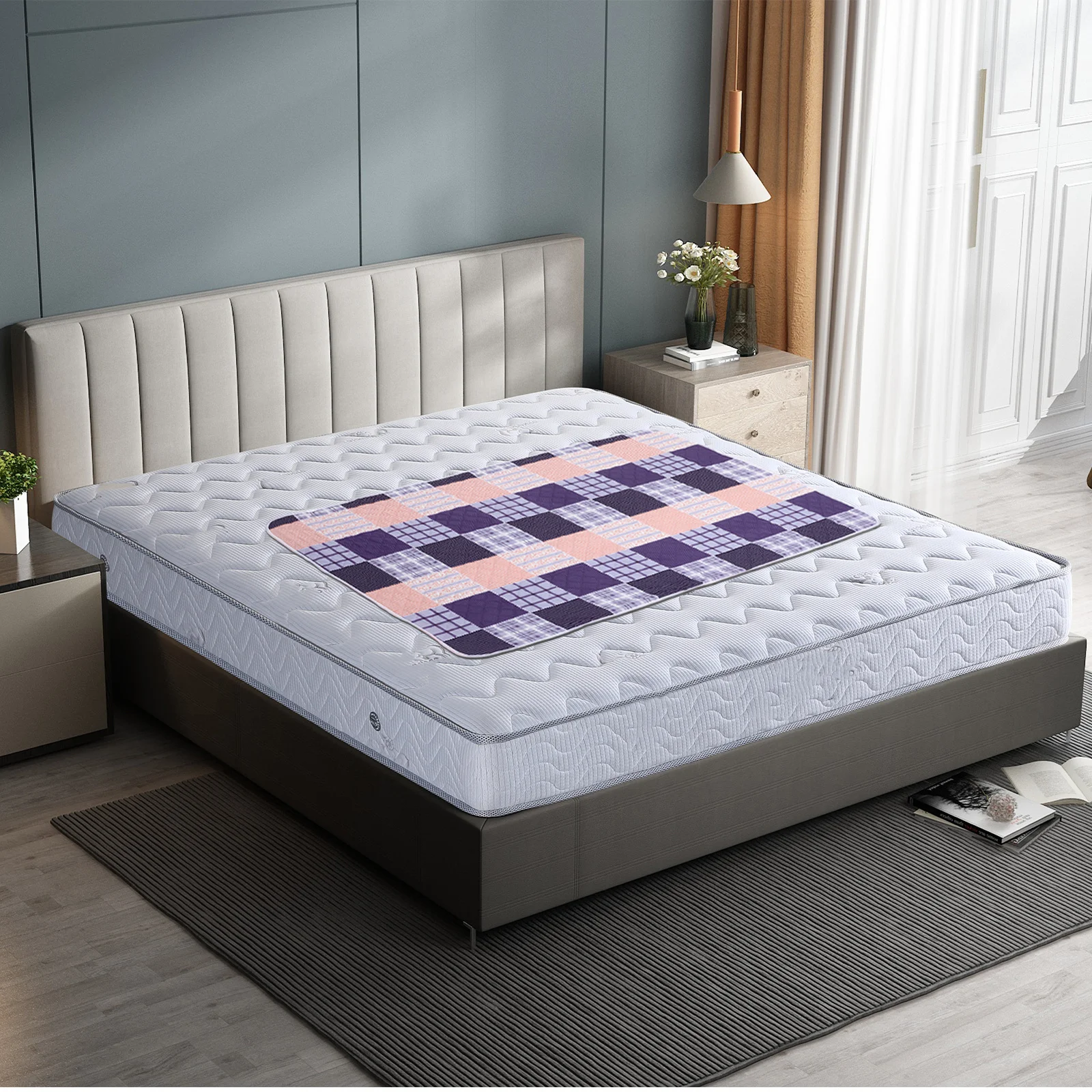 وسادة سرير قابلة للغسل قابلة لإعادة الاستخدام وسادة تبول سلس البول للمرضى المسنين كبار السرير ترطيب واقي مرتبة مقاومة للبقع