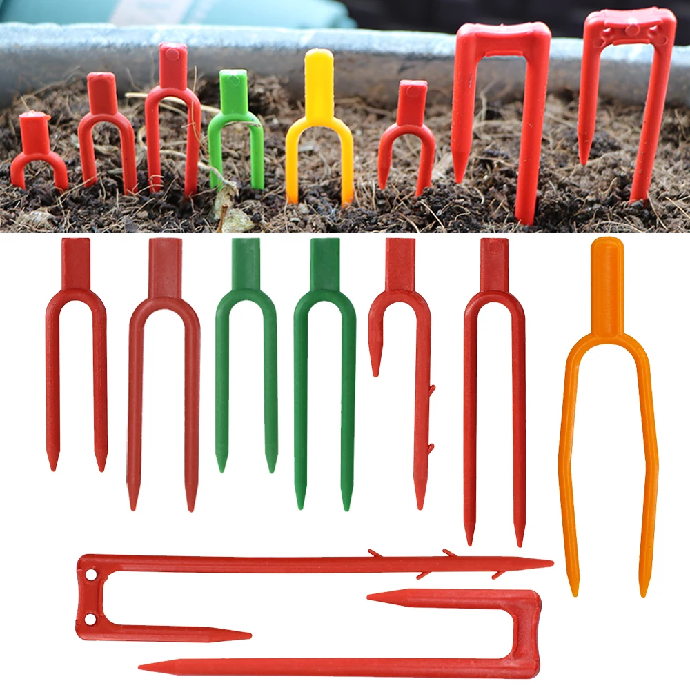 

48/55/60/65/93/108mm Garden Plastic Strawberry Watermelon Planting Fork Climbing Frame Plant Stem Stolon Fixator Fastening Clamp