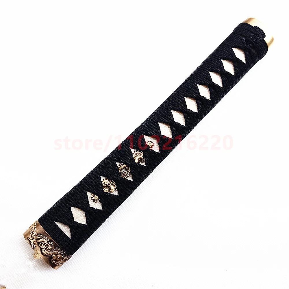 Nice 26cm Tsuka Handle Hilt Brass Tsuba Handguard Guard Brass Habaki Seppa Japanese Real Japan Samurai Katana Sword FIttings