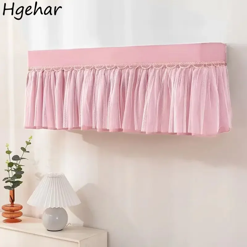 Cubierta Universal para aire acondicionado, todo incluido, soplado antidirecto para el hogar, decoración a prueba de polvo, bordado de lujo montado en la pared