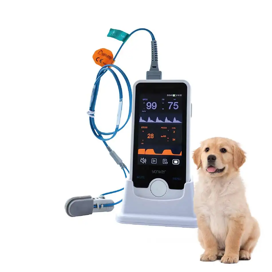 GISTARPET Veterinary Pet Hospital NIBP/ETCO2 /SPO2/PR Diagnostic and Monitoring Equipment Portable Blood Oxygen Monitor